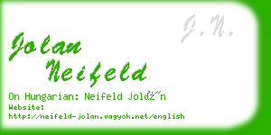 jolan neifeld business card